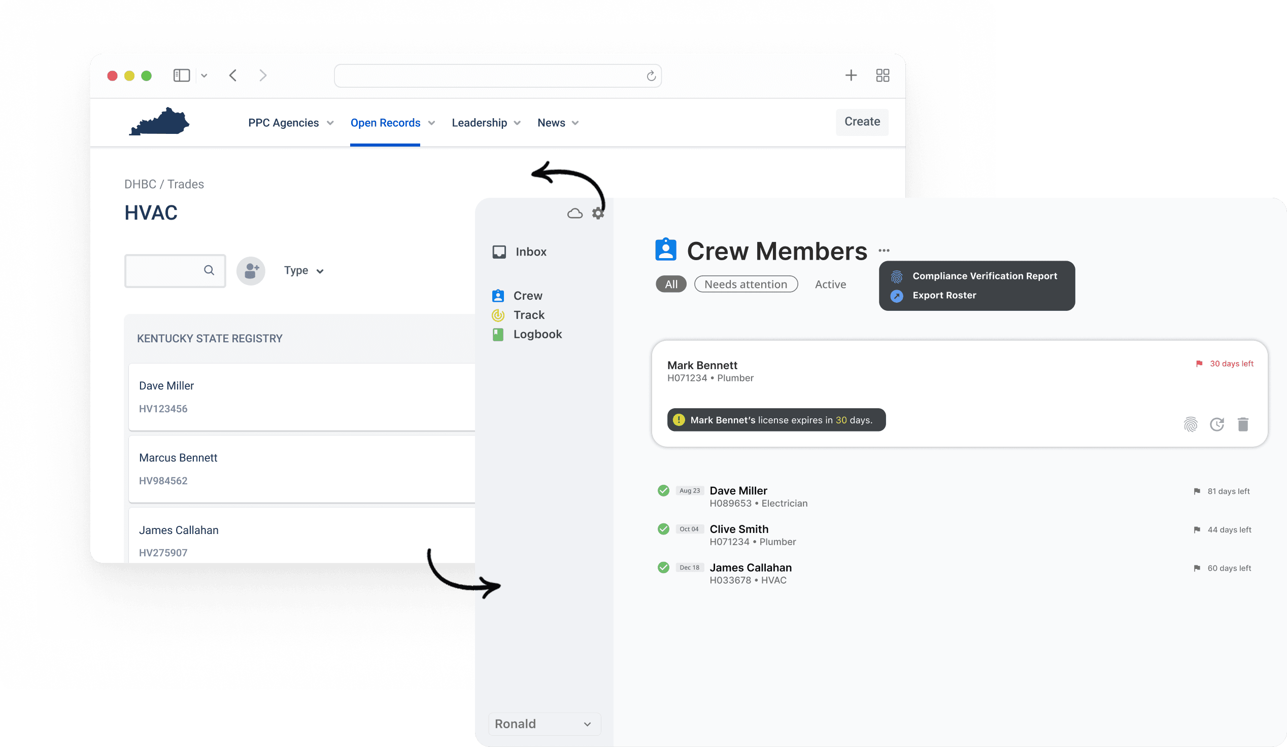 State registry sync